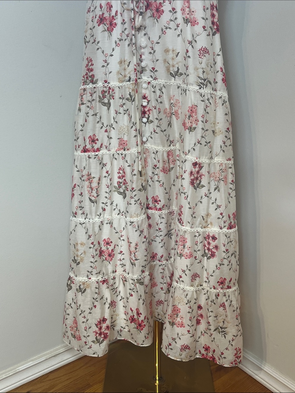 Jessie Button-Down Floral Print Midi Dress - Picture 12 of 17